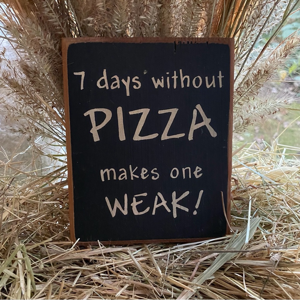 Pizza Wall Plaque Art Wooden